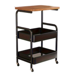 3-Tier Rolling Storage Cart with Tabletop