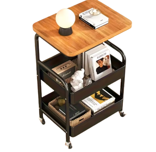 3-Tier Rolling Storage Cart with Tabletop