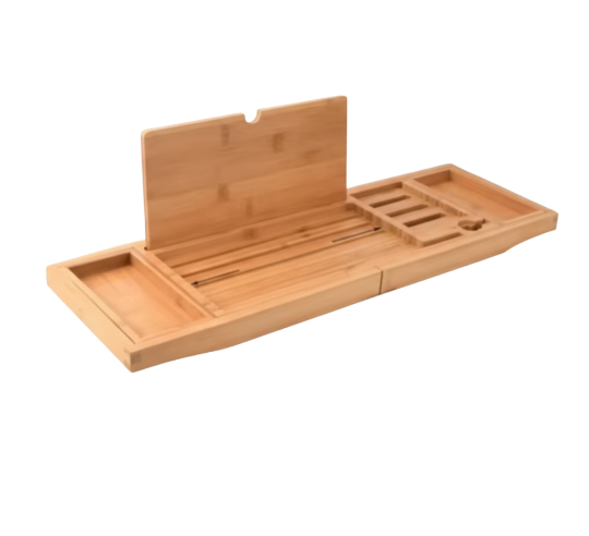 Expandable Wooden Bathtub Tray