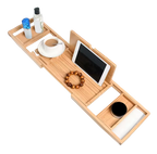Expandable Wooden Bathtub Tray