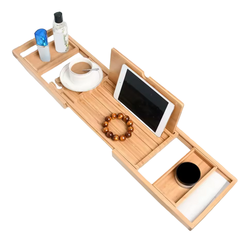 Expandable Wooden Bathtub Tray