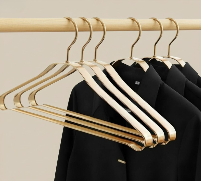 Gold Metal Clothing Hangers