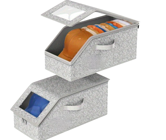 Stackable Baseball Cap Storage Boxes
